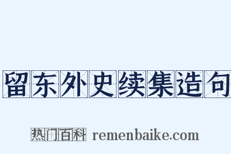 留东外史续集造句是什么意思的图片